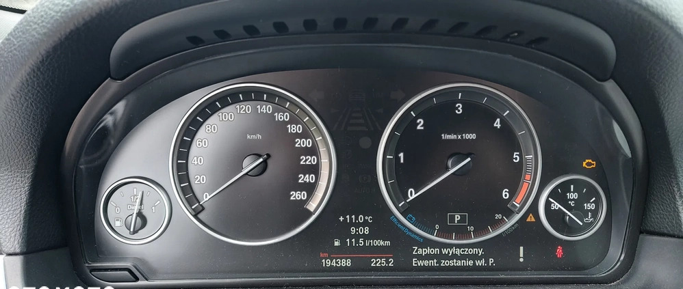 BMW Seria 5 cena 37900 przebieg: 194388, rok produkcji 2013 z Ostrołęka małe 16